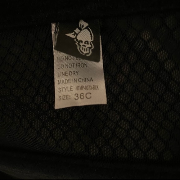 *SOLD* morbid threads fishnet bra top - Picture 3 of 6